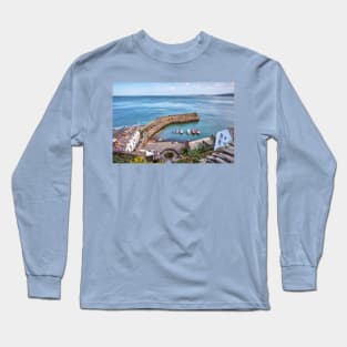 Clovelly Harbour, From Above, Devon, England Long Sleeve T-Shirt